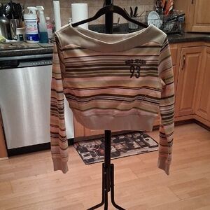 BDG Striped Crop Top with Earthy Tones